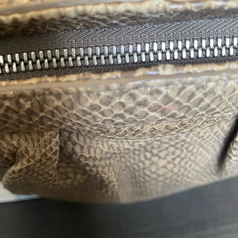BANANA REPUBLIC SNAKESKIN LEATHER SHOULDER BAG/SATCHEL.